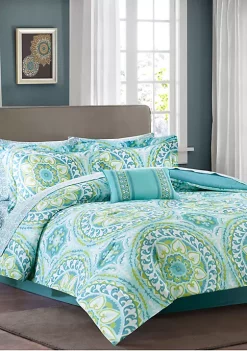 New 🎁 Madison Park Essentials Serenity Complete Comforter Set - Aqua ⌛