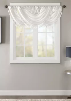 Cheap ⌛ Madison Park Elena Faux Silk Waterfall Embellished Valance 💯 -Madison Park Shop Belk 2872