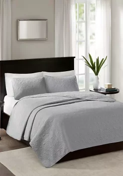 Buy ❤️ Madison Park Quebec Grey Coverlet Mini Set 🤩 -Madison Park Shop Belk 2878