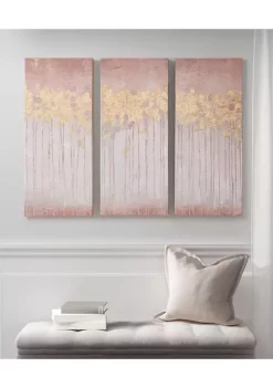 Wholesale ⭐ Madison Park Dewy Forest Abstract Gel 🧥 Coat Canvas with Metallic Foil Embellishment 3 Piece Set ⭐