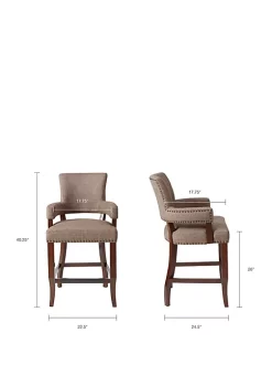 Hot Sale 👍 Madison Park Dawson Arm 26 inch Counter Stool 🔥 -Madison Park Shop Belk 2896