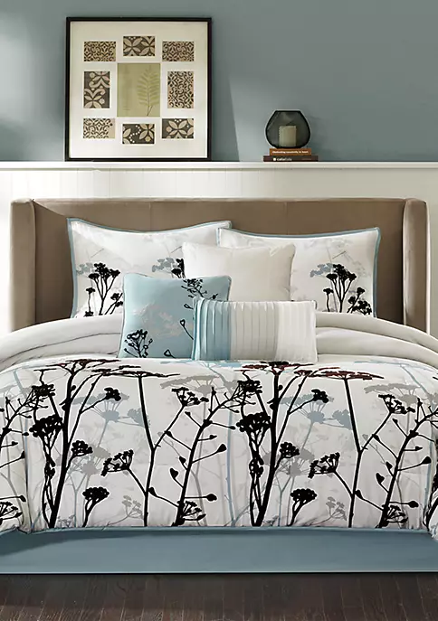 Top 10 ✔️ Madison Park Matilda 7-Piece Comforter Set - Blue 🔥 2 Top 10 ✔️ Madison Park Matilda 7-Piece Comforter Set - Blue 🔥 - Image 2