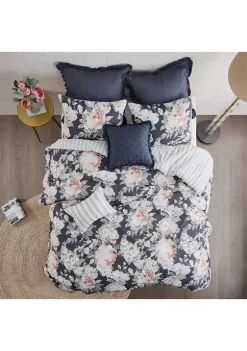 New 🔔 Madison Park Mavis 8 Piece Cotton Printed Reversible Comforter Set 🔔 -Madison Park Shop Belk 2939