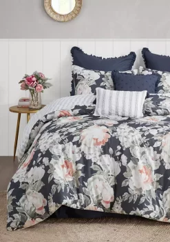 New 🔔 Madison Park Mavis 8 Piece Cotton Printed Reversible Comforter Set 🔔 -Madison Park Shop Belk 2941