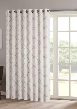 Best Pirce ⭐ Madison Park Saratoga Fretwork Print Patio Window Curtain 💯