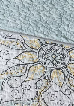 Outlet 💯 Madison Park Lucinda 6 Piece Reversible Cotton Sateen Coverlet Set 🧨 -Madison Park Shop Belk 2957