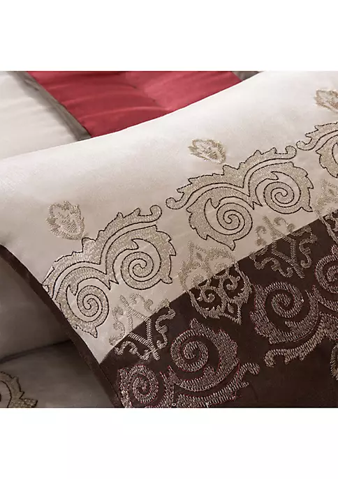Flash Sale ⌛ Madison Park Donovan Jacquard Comforter Set Red ⌛ 3 Flash Sale ⌛ Madison Park Donovan Jacquard Comforter Set Red ⌛ - Image 3