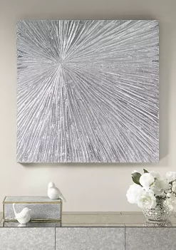 Hot Sale 🔥 Madison Park Signature Sunburst Silver Wall Art 🌟 -Madison Park Shop Belk 3002