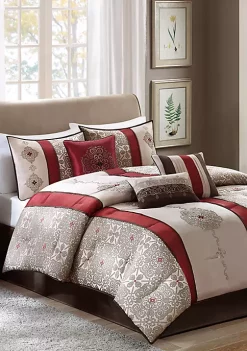 Flash Sale ⌛ Madison Park Donovan Jacquard Comforter Set Red ⌛ 11 Flash Sale ⌛ Madison Park Donovan Jacquard Comforter Set Red ⌛ -Madison Park Shop Belk 301