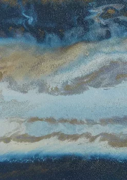 Budget 🧨 Madison Park Midnight Tide Blue Gel 🧥 Coat Canvas 5 Piece Set ✨ -Madison Park Shop Belk 3084