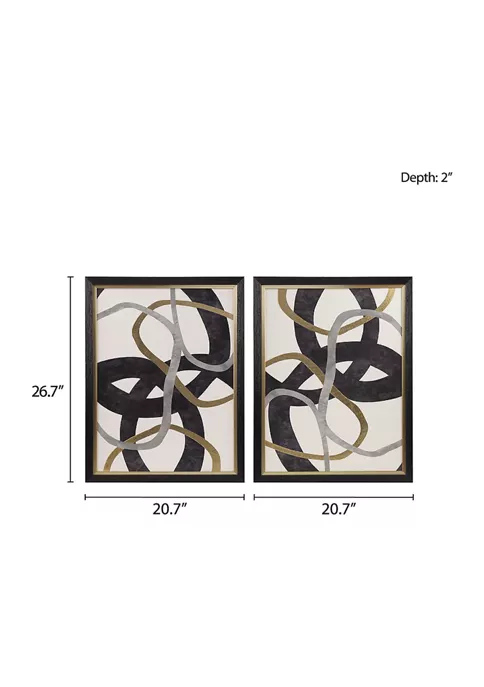 Deals ๐ Madison Park Moving Midas Abstract Gold Foil Framed Canvas 2 Piece Set ๐ 5 Deals ๐ Madison Park Moving Midas Abstract Gold Foil Framed Canvas 2 Piece Set ๐ - Image 5
