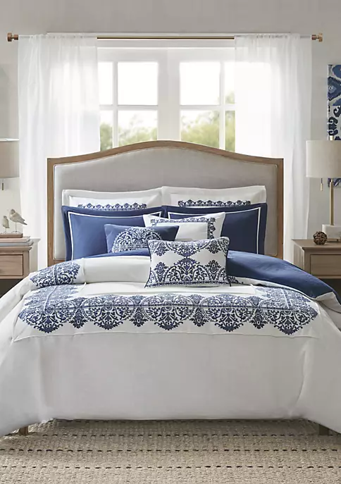 Top 10 ๐งจ Madison Park Signature Indigo Sky Faux Linen Oversized Comforter Set ๐ 2 Top 10 ๐งจ Madison Park Signature Indigo Sky Faux Linen Oversized Comforter Set ๐ - Image 2