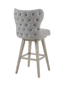 New 👍 Madison Park Hancock High Wingback Button Tufted Upholstered 32 inch Swivel Bar Stool with Nailhead Accent ✔️ 8 New 👍 Madison Park Hancock High Wingback Button Tufted Upholstered 32 inch Swivel Bar Stool with Nailhead Accent ✔️ -Madison Park Shop Belk 3240