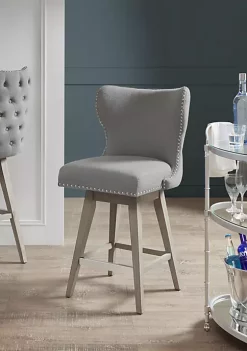 New 👍 Madison Park Hancock High Wingback Button Tufted Upholstered 32 inch Swivel Bar Stool with Nailhead Accent ✔️ 10 New 👍 Madison Park Hancock High Wingback Button Tufted Upholstered 32 inch Swivel Bar Stool with Nailhead Accent ✔️ -Madison Park Shop Belk 3242