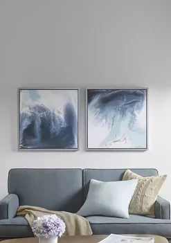 Best deal ⌛ Madison Park Blue Lagoon Gel 🧥 Coat Framed Canvas Set of 2 🎁 -Madison Park Shop Belk 3325