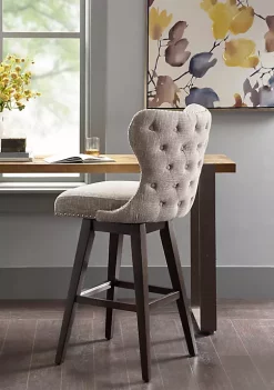 Top 10 ๐งจ Madison Park Hancock High Wingback Button Tufted Upholstered 32 inch Swivel Bar Stool with Nailhead Accent โ๏ธ 10 Top 10 ๐งจ Madison Park Hancock High Wingback Button Tufted Upholstered 32 inch Swivel Bar Stool with Nailhead Accent โ๏ธ -Madison Park Shop Belk 3336