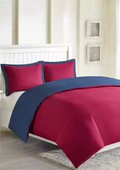 Best Pirce ✨ Madison Park Essentials Larkspur 3M Scotchgard Reversible Duvet Cover Set 🛒