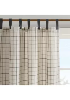 Cheapest 👏 Madison Park Anaheim Plaid Faux Leather Tab Top Panel with Fleece Lining ⭐ -Madison Park Shop Belk 3366