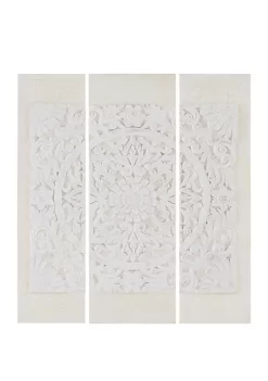 Cheapest 😉 Madison Park Wooden Mandala White 3 Piece Wall Art Set 🤩 -Madison Park Shop Belk 3397