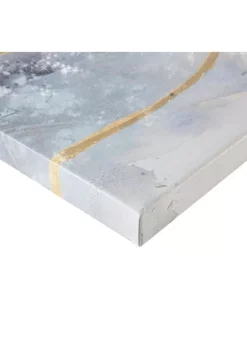 Best Sale 👏 Madison Park Blue Cosmo 3 Piece Canvas Set Hand Embellished Textured Glitter And Gold Foil ⌛ -Madison Park Shop Belk 3416