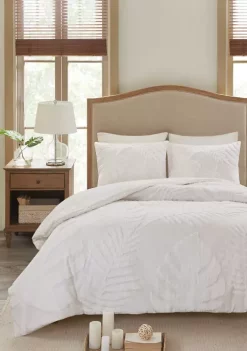 Cheapest ❤️ Madison Park Bahari 3 Piece Tufted Cotton Chenille Palm Comforter Set 🌟 -Madison Park Shop Belk 3558