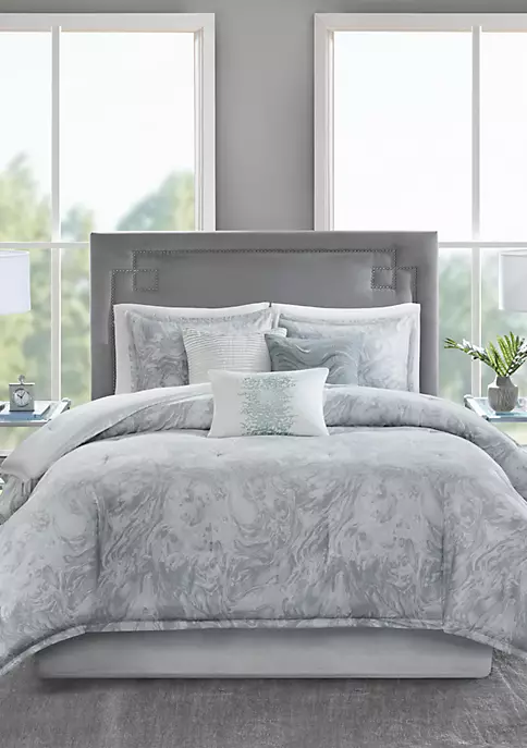 Deals 😍 Madison Park Emory Cotton Sateen Comforter Set Grey 😍 2 Deals 😍 Madison Park Emory Cotton Sateen Comforter Set Grey 😍 - Image 2