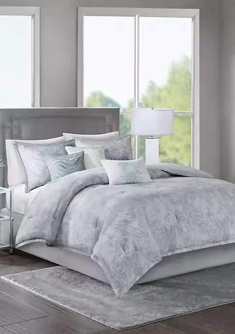 Deals 😍 Madison Park Emory Cotton Sateen Comforter Set Grey 😍 9 Deals 😍 Madison Park Emory Cotton Sateen Comforter Set Grey 😍 - Image 9