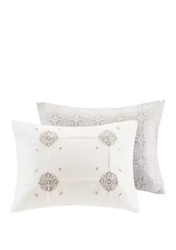 New 🌟 Madison Park Malia 6 Piece Embroidered Cotton Reversible Comforter Set 🎁 -Madison Park Shop Belk 3656