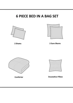 New 🌟 Madison Park Malia 6 Piece Embroidered Cotton Reversible Comforter Set 🎁 -Madison Park Shop Belk 3659