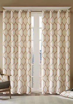 Buy 👍 Madison Park Brooklyn Metallic Geo Embroidered Window Panel 🎉 -Madison Park Shop Belk 3690