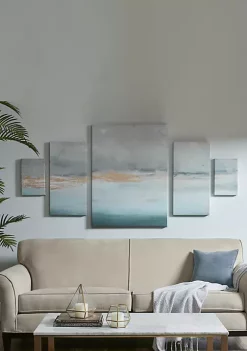 Wholesale 💯 Madison Park Glistening Gold Marble Gel 🧥 Coat Canvas 5 Piece Set 🔥 -Madison Park Shop Belk 3700