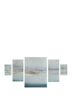 Wholesale 💯 Madison Park Glistening Gold Marble Gel 🧥 Coat Canvas 5 Piece Set 🔥 -Madison Park Shop Belk 3701