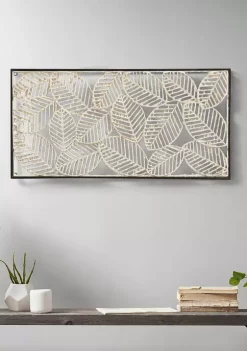 Cheap 🛒 Madison Park Paper Cloaked Leaves Wall Decor Metal Frame ⭐ -Madison Park Shop Belk 3729