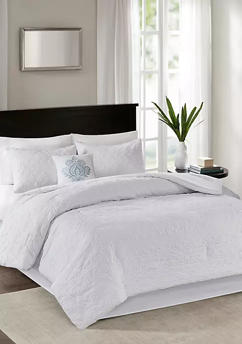 Best Sale π Madison Park Quebec 5-Piece Comforter Set- White β¨ 5 Best Sale π Madison Park Quebec 5-Piece Comforter Set- White β¨ - Image 5