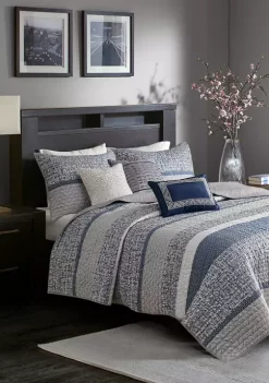 Hot Sale 🤩 Madison Park Rhapsody 6-Piece Quilted Coverlet Set ❤️ -Madison Park Shop Belk 377