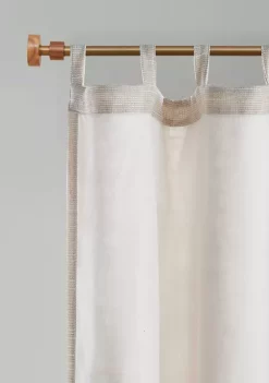 Promo 🔥 Madison Park Beals Faux Linen Tab Top Panel with Fleece Lining 🔔 -Madison Park Shop Belk 3788