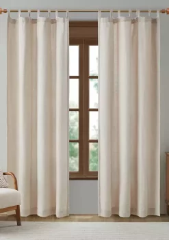 Promo 🔥 Madison Park Beals Faux Linen Tab Top Panel with Fleece Lining 🔔 -Madison Park Shop Belk 3789