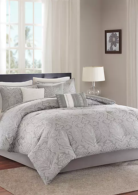 Cheap 🥰 Madison Park Averly 7-Piece Comforter Set- Grey 🛒 1 Cheap 🥰 Madison Park Averly 7-Piece Comforter Set- Grey 🛒