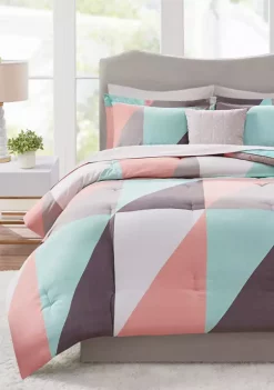 Outlet 🛒 Madison Park Essentials Remy Reversible Complete Bed Set includes Sheets ⌛