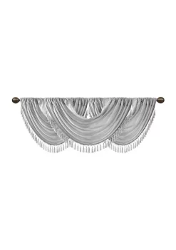 Promo 🔥 Madison Park Elena Faux Silk Waterfall Embellished Valance 🛒 -Madison Park Shop Belk 3873