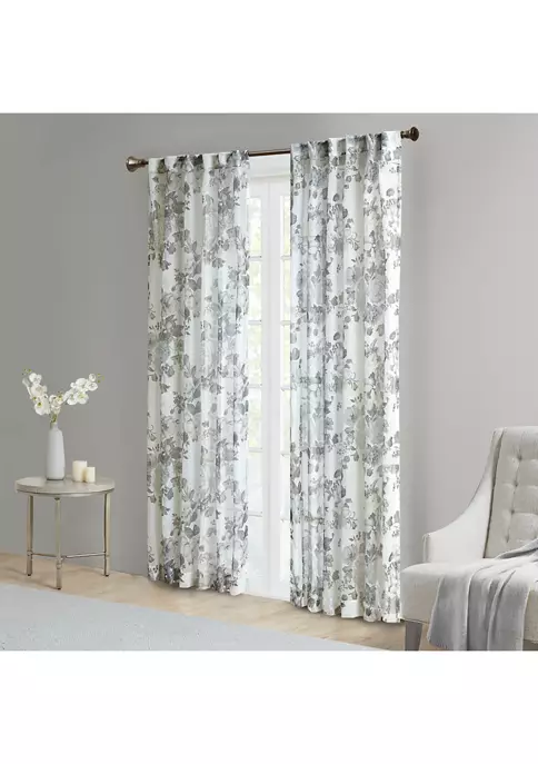 Best deal โจ Madison Park Simone Printed Floral Rod Pocket and Back Tab Voile Sheer ๐ 2 Best deal โจ Madison Park Simone Printed Floral Rod Pocket and Back Tab Voile Sheer ๐ - Image 2