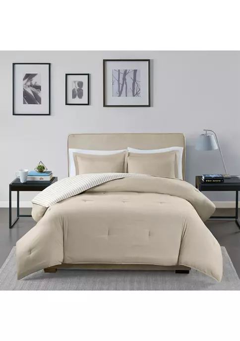 Budget 🛒 Madison Park Essentials Hayden Reversible Yarn Dyed Stripe Down Alternative Comforter Set 😍 4 Budget 🛒 Madison Park Essentials Hayden Reversible Yarn Dyed Stripe Down Alternative Comforter Set 😍 - Image 4