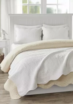 Best reviews of 🌟 Madison Park Tuscany Oversized Quilted Throw with Scalloped Edges 👍 -Madison Park Shop Belk 397