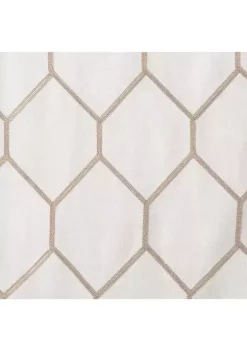 Budget 👍 Madison Park Brooklyn Metallic Geo Embroidered Window Panel 🧨 -Madison Park Shop Belk 3987