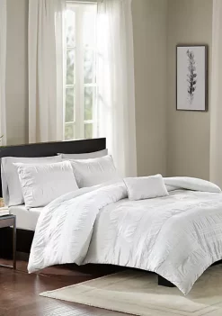 Hot Sale 💯 Madison Park Nicolette 4 Piece Cotton Seersucker Duvet Cover Set ❤️ -Madison Park Shop Belk 3997