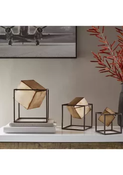 Brand new 🛒 Madison Park Quad Gold Cube Decor Set of 3 ⭐