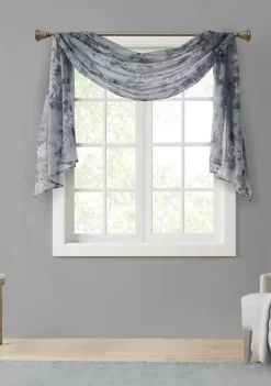 Best Sale ✨ Madison Park Simone Printed Floral Voile Sheer Scarf 🧨 -Madison Park Shop Belk 4030