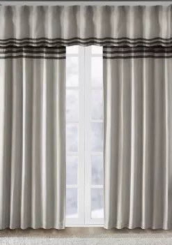 New ✨ Madison Park Dune Microsuede Striped Window Valance ✨ -Madison Park Shop Belk 4084