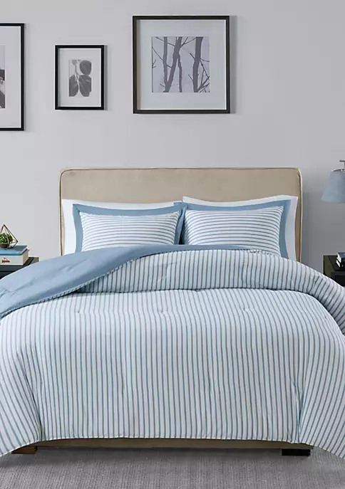 Buy 🥰 Madison Park Hayden Reversible Stripe Down Alternative Comforter Mini Set ✔️ 3 Buy 🥰 Madison Park Hayden Reversible Stripe Down Alternative Comforter Mini Set ✔️ - Image 3