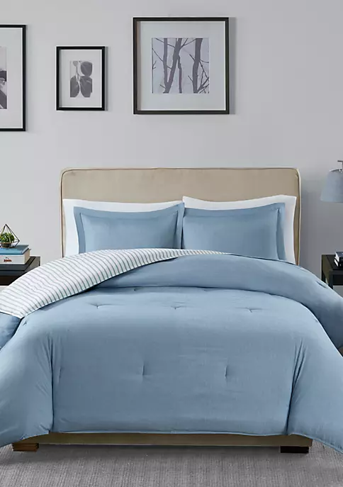 Buy 🥰 Madison Park Hayden Reversible Stripe Down Alternative Comforter Mini Set ✔️ 4 Buy 🥰 Madison Park Hayden Reversible Stripe Down Alternative Comforter Mini Set ✔️ - Image 4